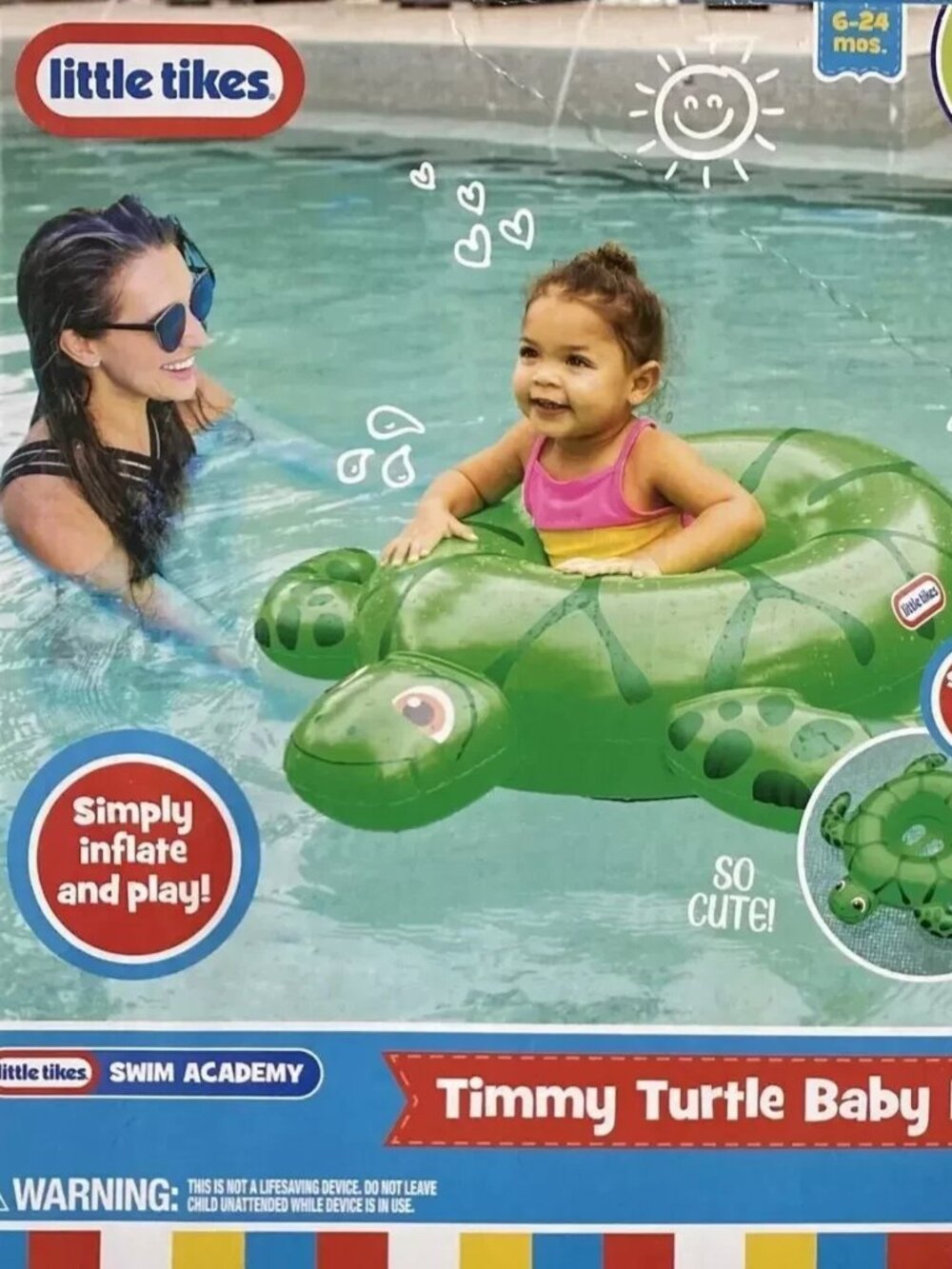 Timmy Turtle Baby Float Little Tikes Unisex 6-24 Months Baby Summer Water Pool